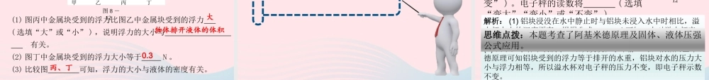中考物理总复习 第一轮 基础过关 瞄准考点第8讲 浮力与升力课件