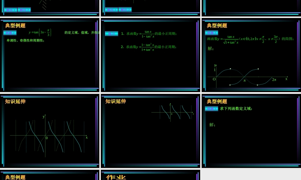 §410 正切函数的图象和性质(2) 新教材高一数学三角函数全部课件[整理28个]