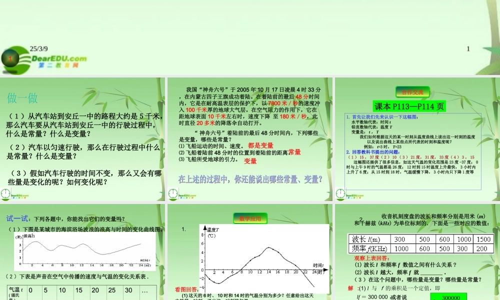 七年级数学上册 5.4.2生活中的常量与变量(图像表格的信息读取)课件 青岛版 课件