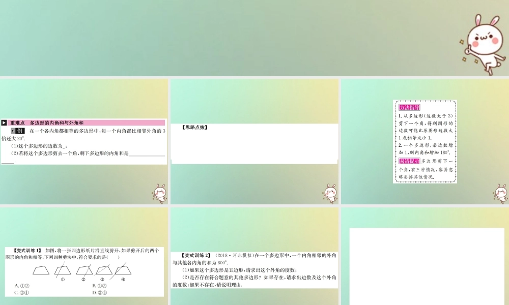 中考数学系统复习 第五单元 四边形 第多边形课件