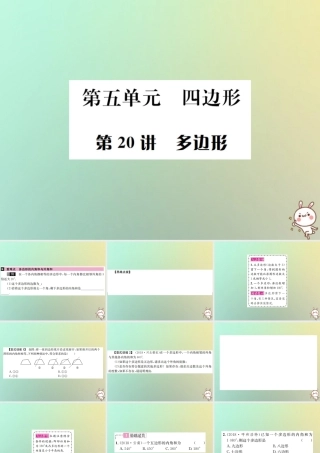 中考数学系统复习 第五单元 四边形 第多边形课件