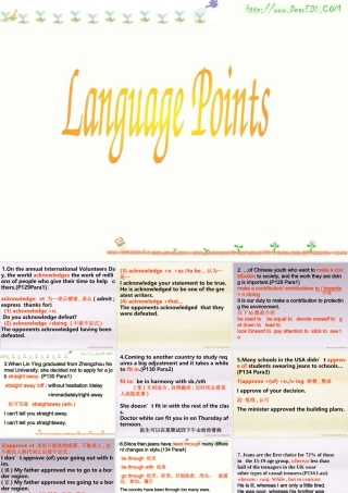language points 人教版 课件