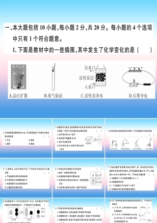 九年级化学下册 模拟卷(一)习题课件 新人教版 课件