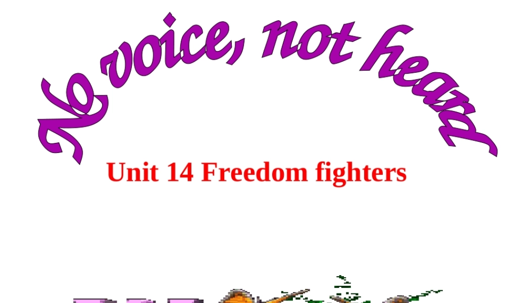 Unit 14 The fifth period 人教版高二英语Unit14 Freedom fighters全单元课件 人教版高二英语Unit14 Freedom fighters全单元课件