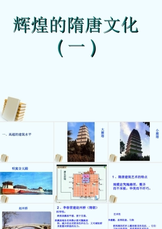 七年级历史下册 1.7(辉煌的隋唐文化 一))课件 鲁教版 课件