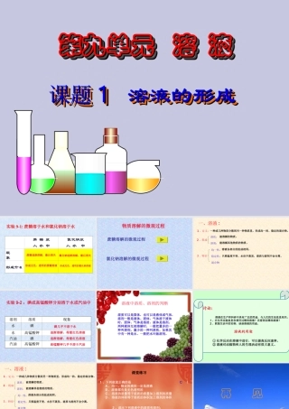 九年级化学溶液的形成3课件