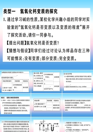九年级化学下册 专题四 碱变质的探究习题课件 (新版)新人教版 课件
