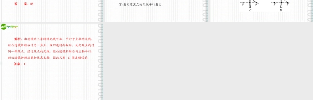 (随堂优化训练)八年级物理 第三章 一、透镜 配套课件 人教新课标版 课件