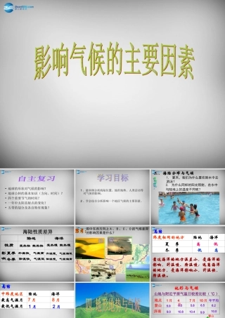 七年级地理上册 第四章 第三节 影响气候的主要因素课件4 湘教版 课件