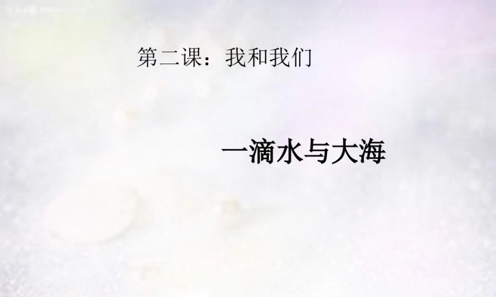 七年级政治下册 第二课 我与我们课件 教科版 课件