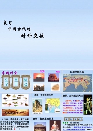 九年级历史 中国古代的对外交往课件