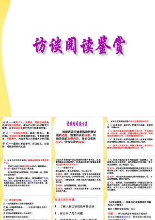 11—12年高三实用类文本—访谈课件