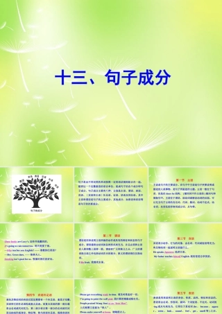 中考英语 语法专项复习十三 句子成分课件 人教新目标版 课件