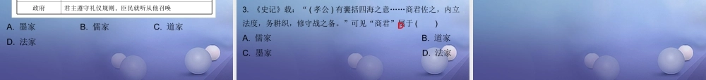 七年级历史上册 第2单元 夏商周时期 早期国家的产生与社会变革 第8课 百家争鸣课件 新人教版 课件