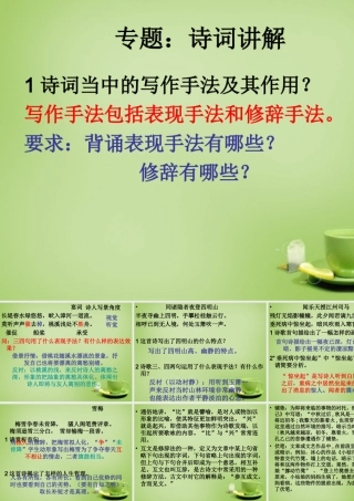 中考语文 诗词赏析课件