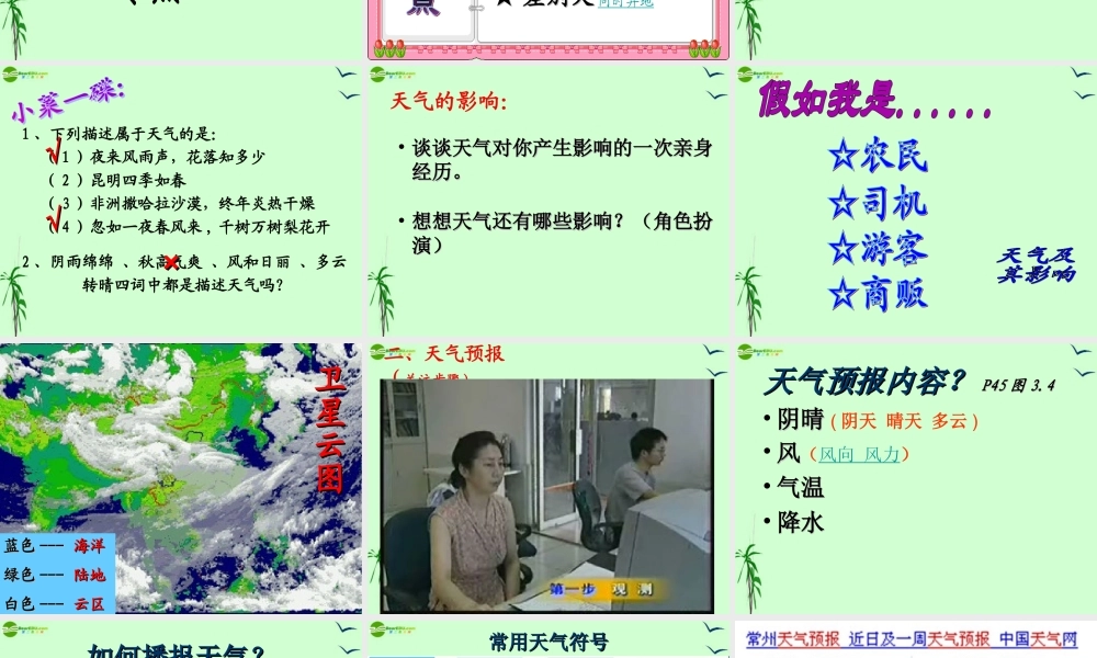 七年级地理上册 第三章 第一节 多变的天气课件 人教新课标版 课件