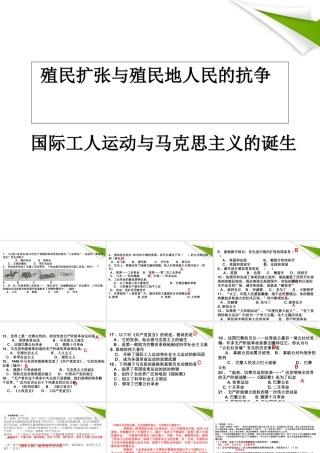 九年级历史上册 第七单元 殖民扩张和殖民地人民的抗争课件 华东师大版 课件