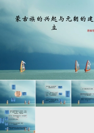 七年级历史下册 第2单元 辽宋夏金元时期：民族关系发展和社会变化 第10课(蒙古族的兴起与元朝的建立)思维导图素材 新人教版 素材