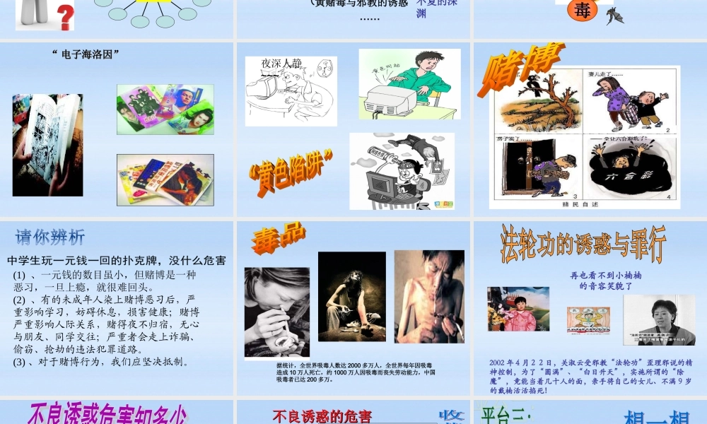 七年级政治上册 8.1学会拒绝课件 人教新课标版 课件