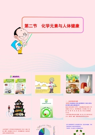 九年级化学全册 第四单元 化学与健康 第二节 化学元素与人体健康课件 鲁教版五四制 课件