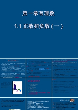七年级数学上册 1.1 正数和负数(1)课件 人教新课标版 课件