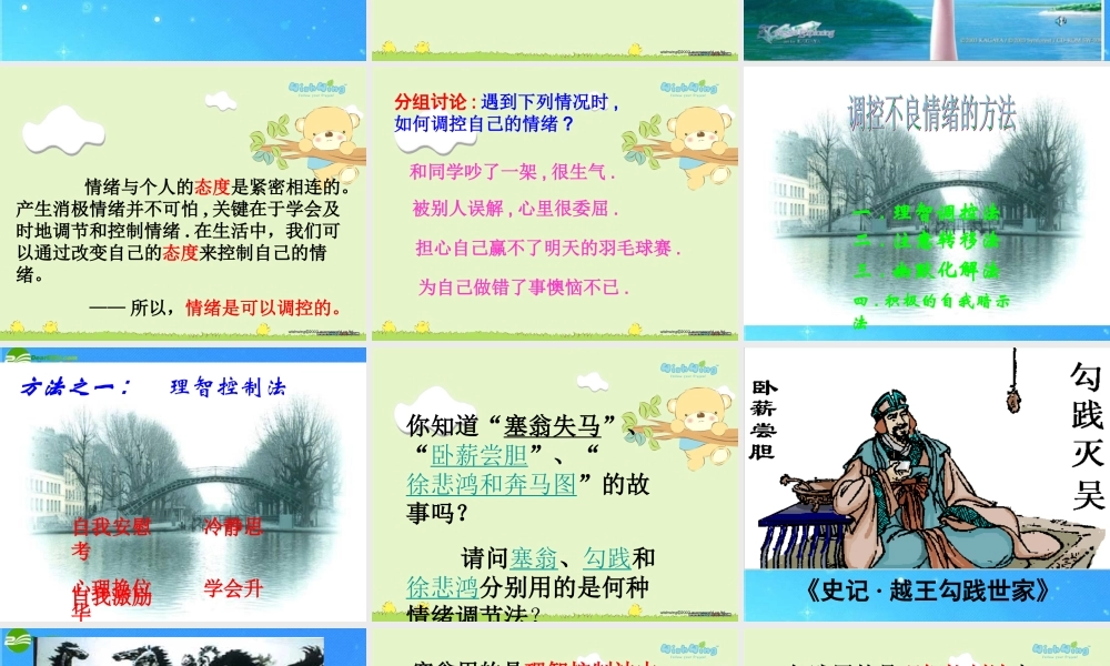 七年级政治下册 第十三课(让快乐时时围绕在我身边)课件1 鲁教版  课件