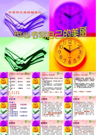 中考语文作文考前辅导课件 用心书写自己的美丽 课件