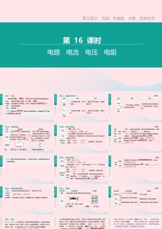 中考物理 第16课时(电路、电流、电压、电阻)复习课件
