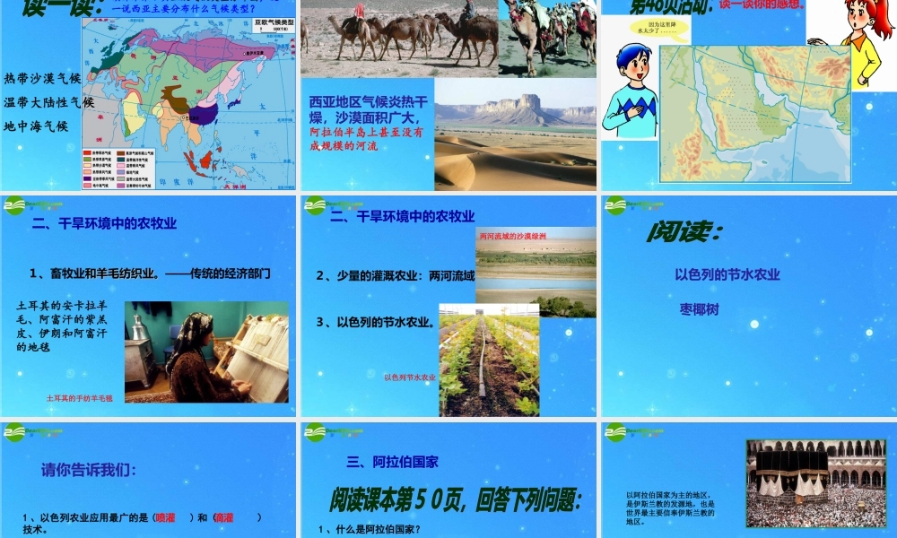 七年级地理下册 第二章了解地区第3节西亚课件 湘教版 课件