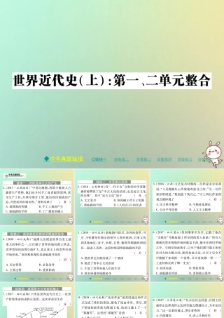 九年级历史上册 世界现代史(上)第一、二单元整合课件 川教版 课件