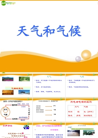 七年级地理上册 第三章(天气和气候)复习课件 人教新课标版 课件