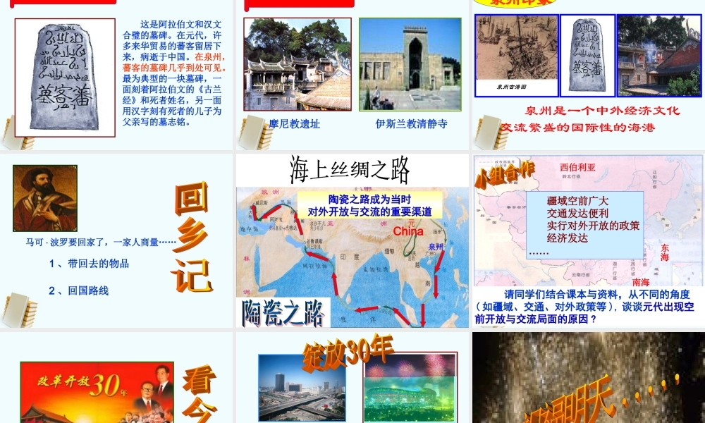 七年级历史下册 1.6(开放与交流)课件 北师大版 课件