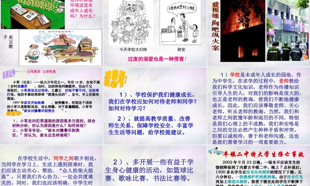 七年级政治下册 第八课 第1框 特殊的保护特殊的爱课件 新人教版 课件