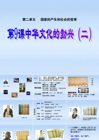 七年级历史上册 第九课中华文化的勃兴(二)课件 人教新课标版 课件
