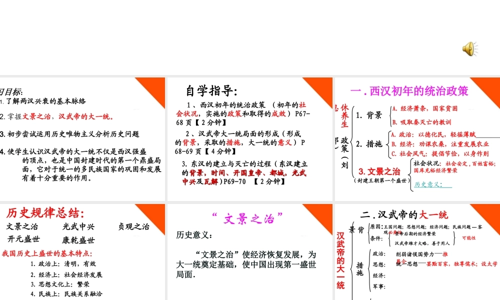 七年级历史上册 第三单元第12课(大一统的汉朝)教学课件 人教新课标版 课件