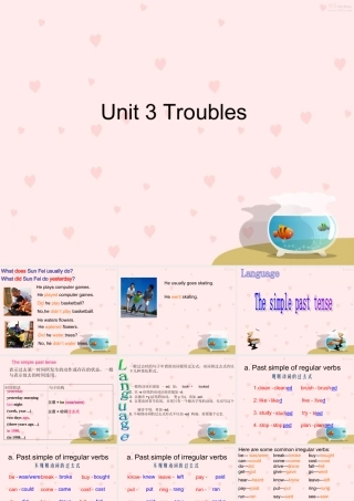 Unit 3 Troubles Language 七年级英语上：Unit 3 Troubles Language & listening课件上海牛津版