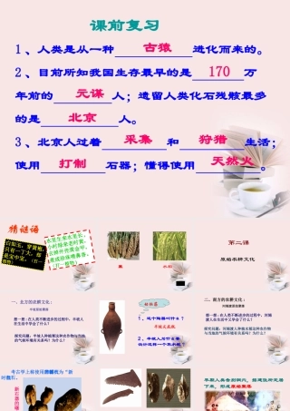 七年级历史下册 1.2(原始农耕文化)课件 华东师大版 课件