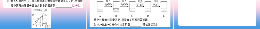 九年级化学下册 第九单元 溶液检测卷习题课件 (新版)新人教版 课件