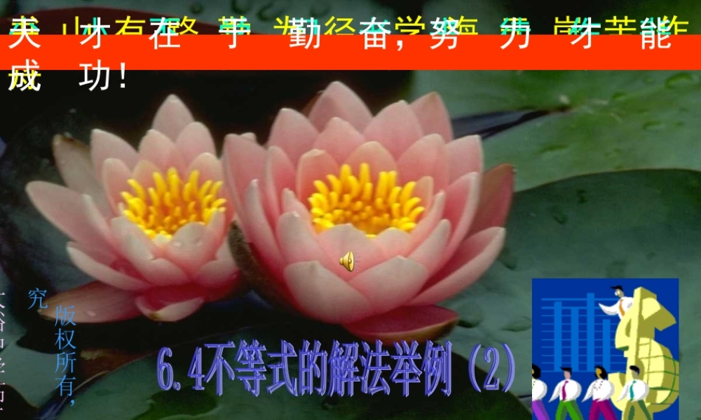 6.4(2) 第六章不等式课件 第六章不等式课件