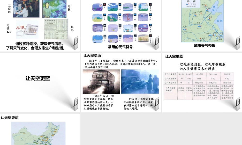 七年级地理上册 第四单元天气与气候第一课天气与生活课件 商务星球版 课件