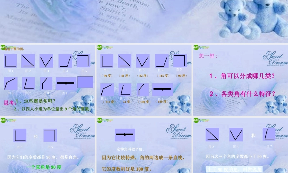 七年级数学上册 4.9角的分类课件 北京课改版 课件