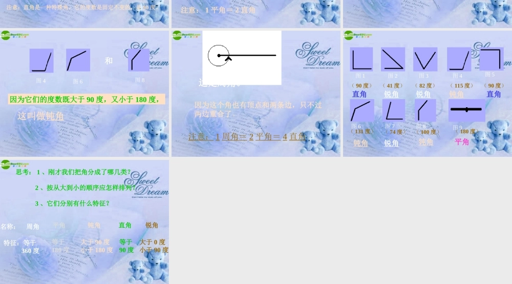 七年级数学上册 4.9角的分类课件 北京课改版 课件