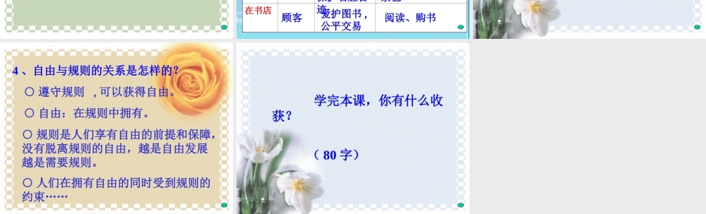 七年级政治下册 (在规则中自由成长)课件 教科版 课件