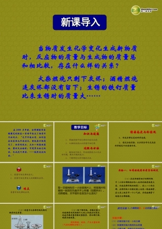 九年级化学全册 第5单元 第1节 质量守恒定律课件 鲁教版 课件