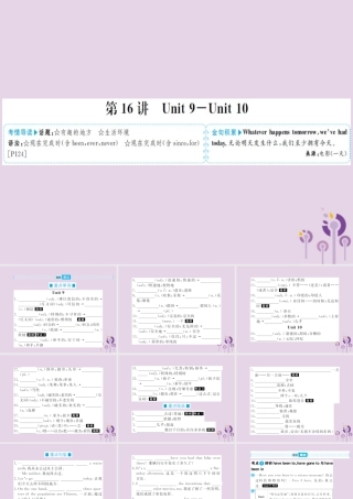 中考英语总复习 第一部分 系统复习 成绩基石 八下 第16讲 Unit 9 10课件
