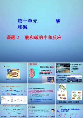 九年级化学下册 102 酸和碱的中和反应课件 (新版)新人教版 课件