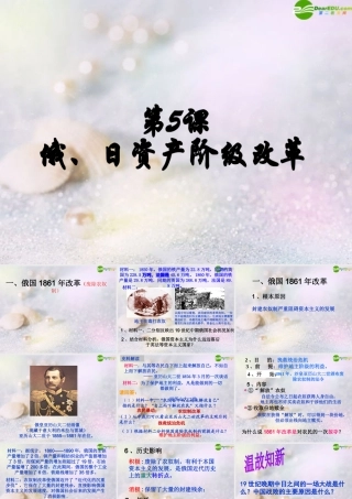 九年级历史下册 日俄资产阶级改革课件 中图版 课件