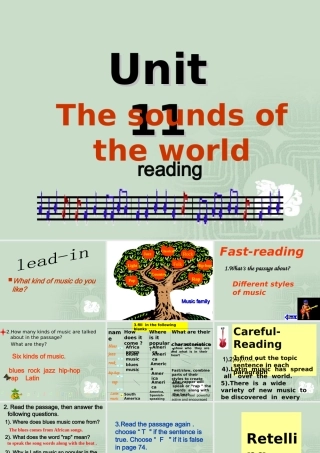 reading1 人教版高一英语上学期Unit11全部课件[整理]