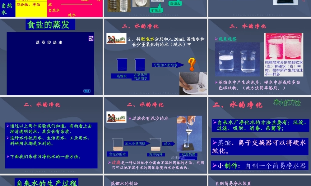 九年级化学水的净化和利用课件二 新课标 人教版 课件