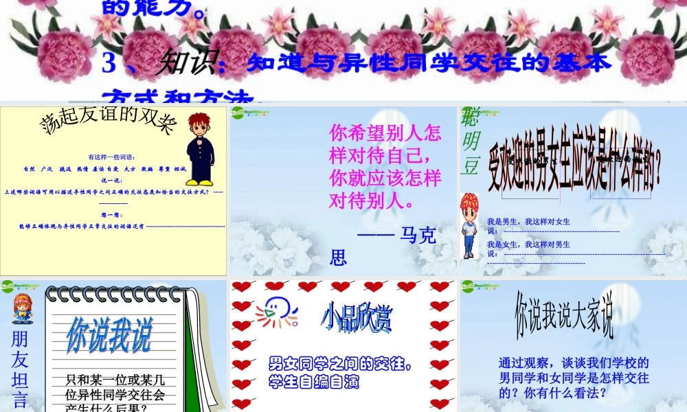 七年级政治下册 荡起友谊的双桨课件 鲁教版 课件